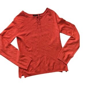 Women's BCBG orange‎ sweater - size large Y2K Feminine Romantic Bright